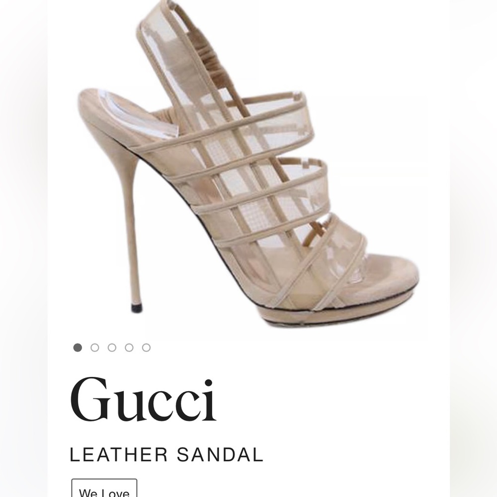 NWOT Gucci slingback stilettos in neutral